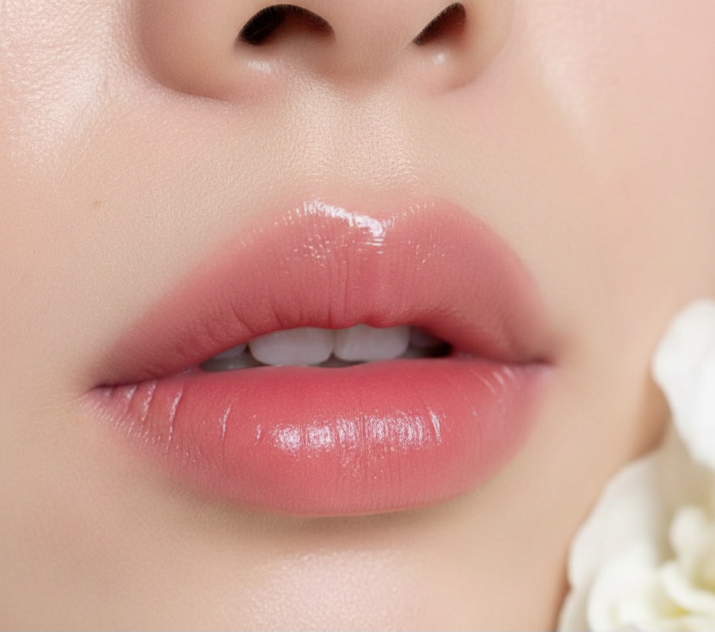 Korean gradient lipstick with soft natural gradient lips