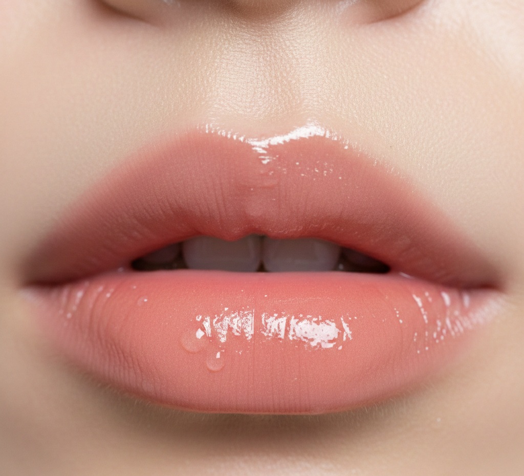 Korean cream lipstick with hydrated glossy natural lips