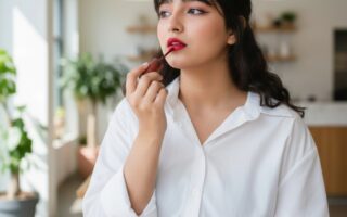 Korean makeup look for Indian skin with natural glow