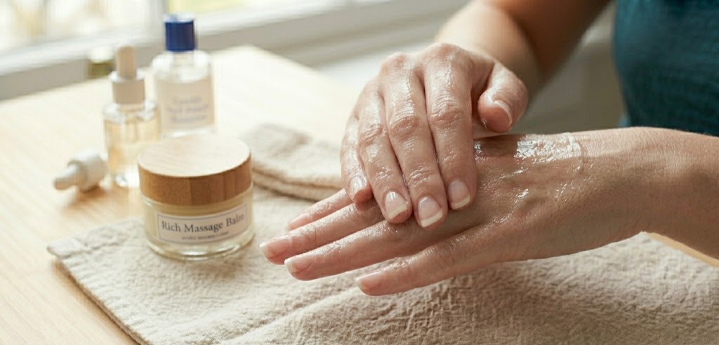 Moisturizing hands after completing manicure at home