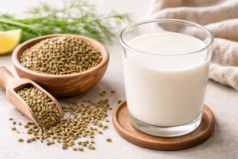 Fennel seeds with milk drink for glowing skin natural home remedy