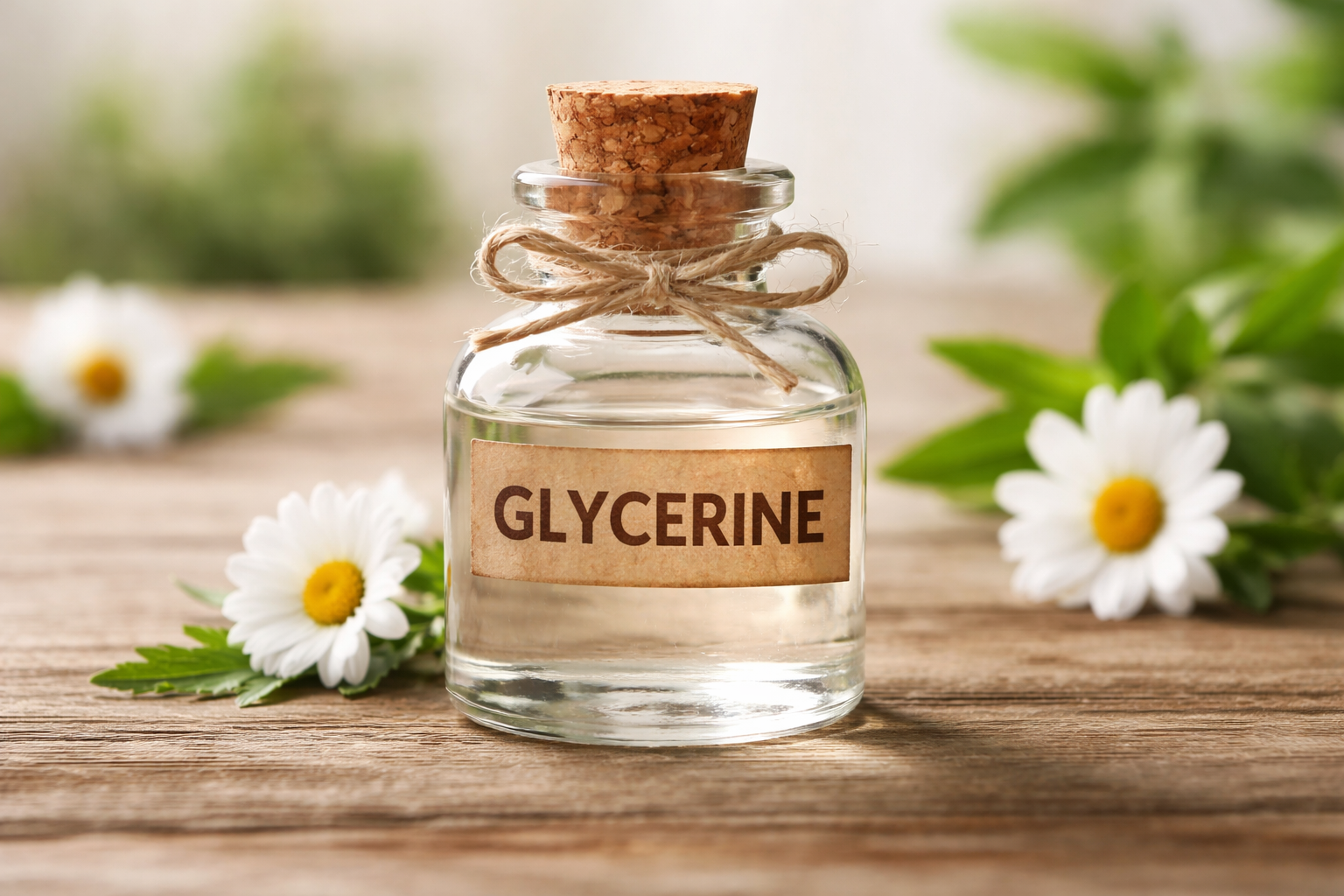 Natural glycerine for dry skin hydration and soft glowing skin