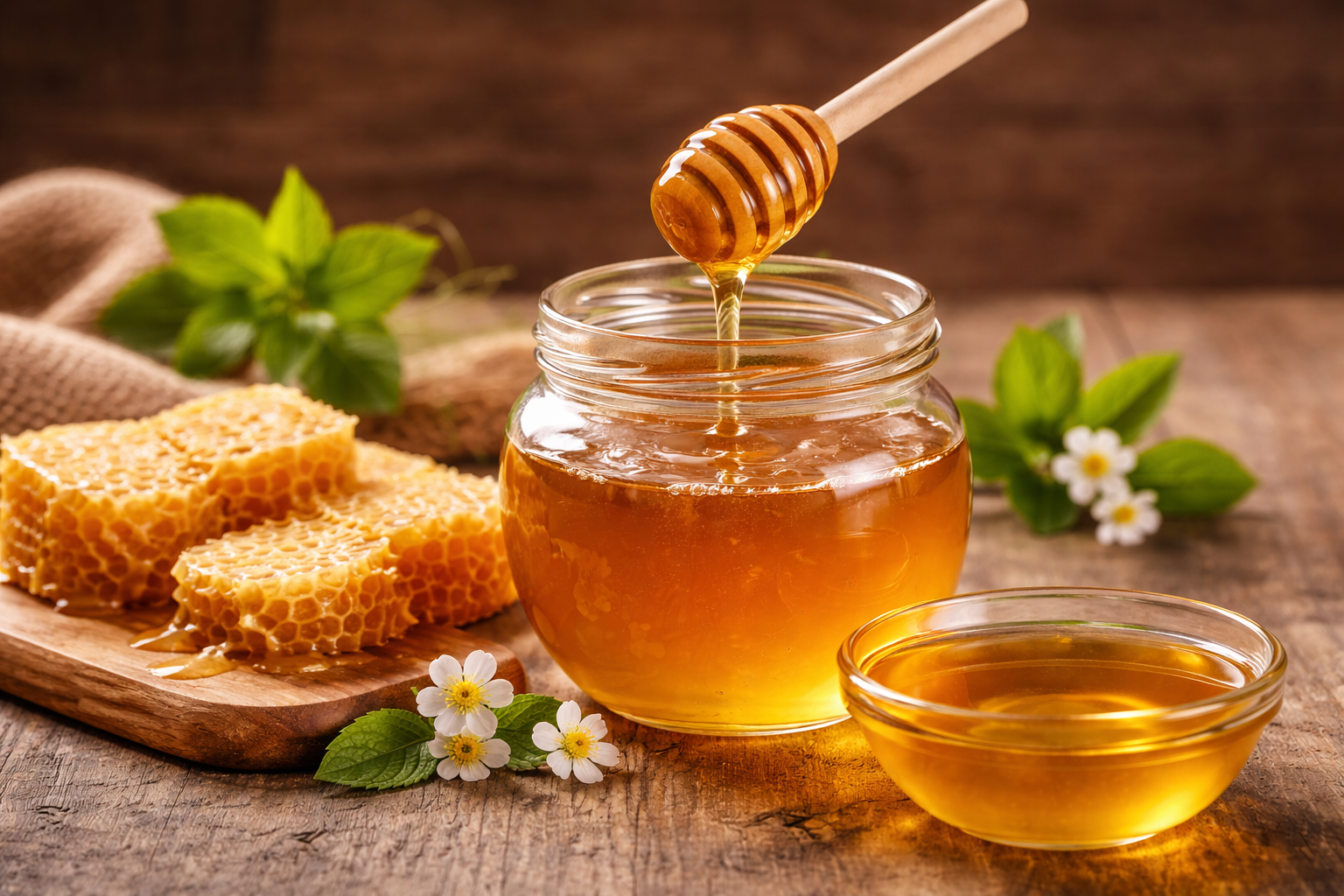 Natural honey for skin care and wrinkle reduction at home