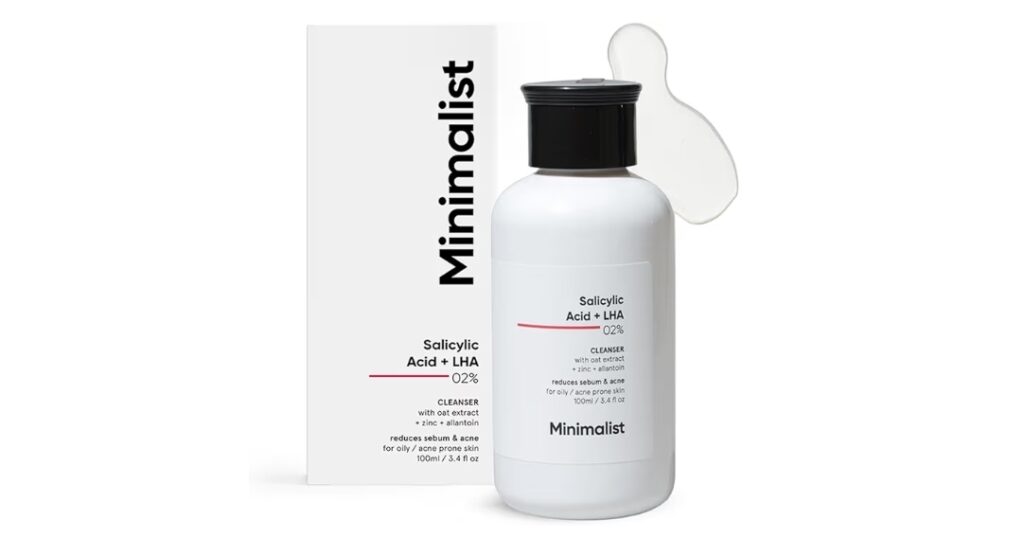 Minimalist Anti-Acne Salicylic Acid 2% Face Wash For Oily & Acne Prone Skin | With LHA for Pore Cleansing, Oil Control & Sebum Regulation | Cleanser for Women & Men | 100 ml